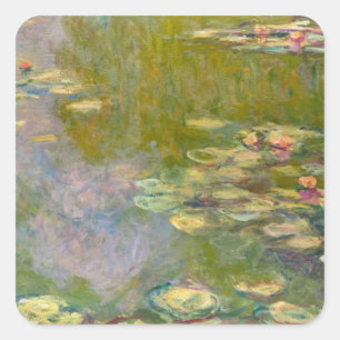 Adesivo Quadrado Lírios de Água (1919) Claude Monet Impressionismo 