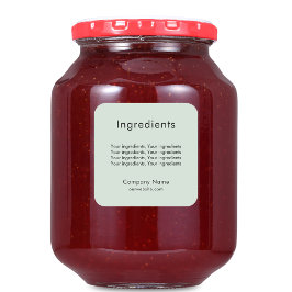 Adesivo Quadrado Lista de ingredientes do produto rótulo verde da f