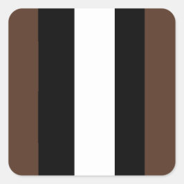 Adesivo Quadrado Listras castanhas, pretas e brancas