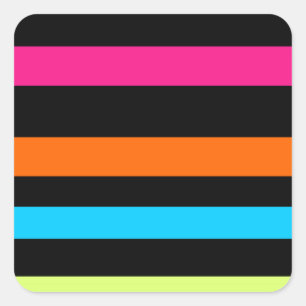 Adesivo Quadrado Listras neon