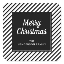 Listras Pretas E Brancas Modernas Feliz Natal