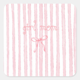 Adesivo Quadrado Listras Rosa Personalizadas Coquette Texto Persona