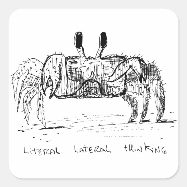 Adesivo Quadrado Literal Lateral Thinking (Frente)