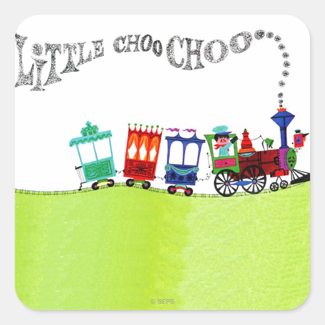 Adesivo Quadrado Little Choo Choo (Frente)