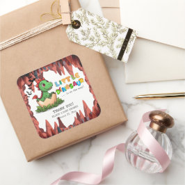 Adesivo Quadrado Little Dinosaur Is on the Way