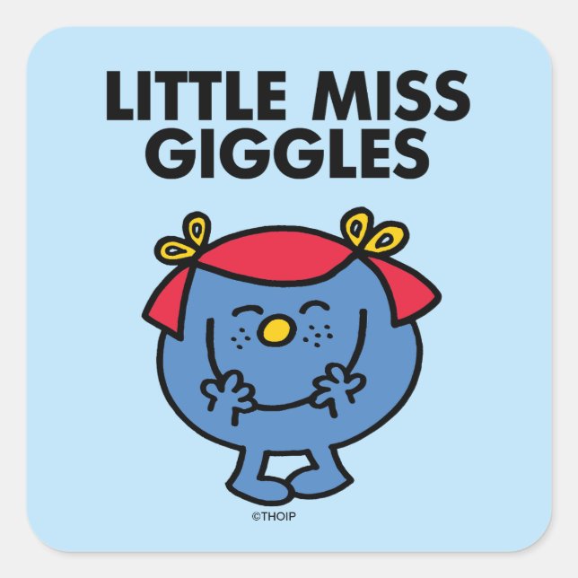 Adesivo Quadrado Little Miss Giggles | Letra negra (Frente)