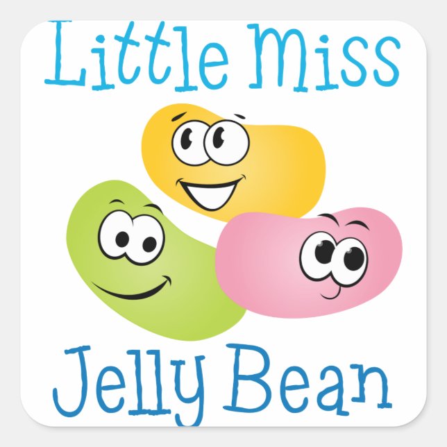 Adesivo Quadrado Little Miss Jelly Bean (Frente)