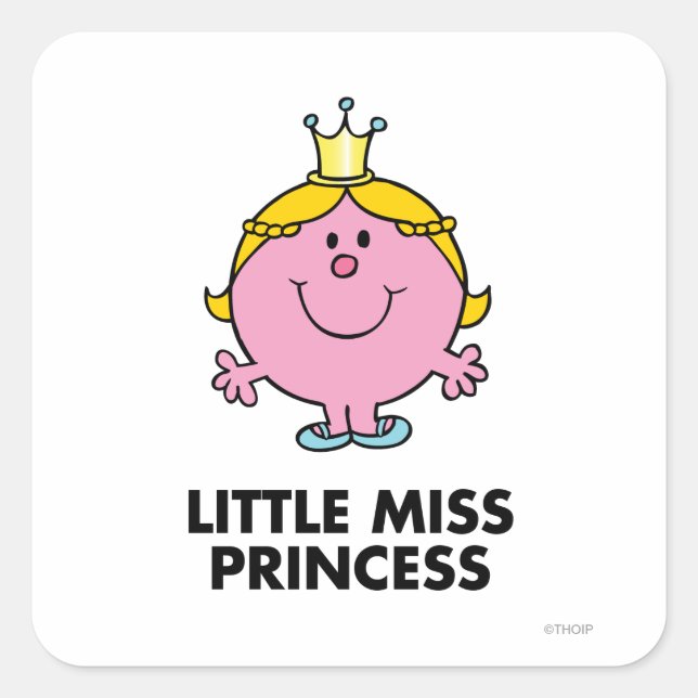 Adesivo Quadrado Little Miss Princesa | Antecedentes (Frente)