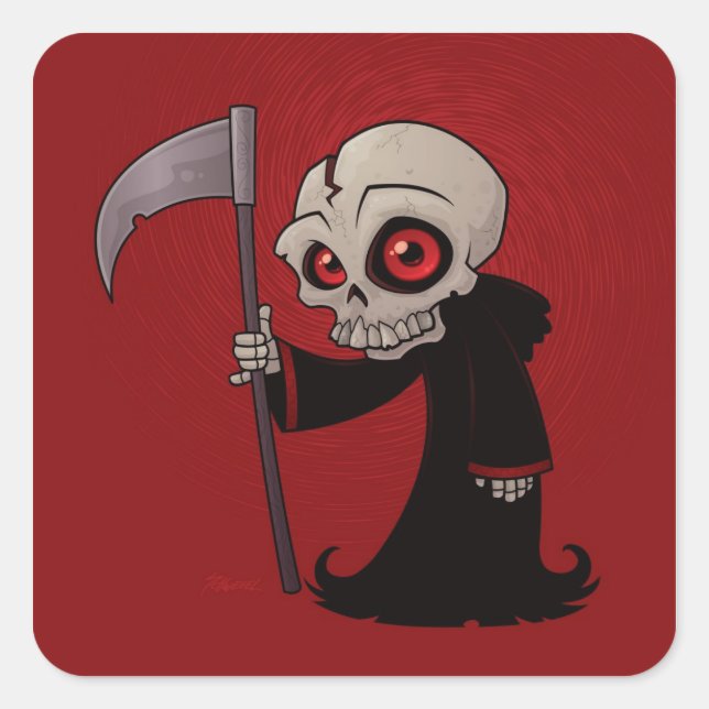 Adesivo Quadrado Little Reaper (Frente)