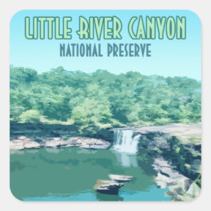 Adesivo Quadrado Little River Canyon National Preserve Alabama