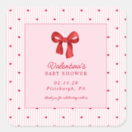 Adesivo Quadrado Little Sweetheart Valentine CoquettePaper Napkin