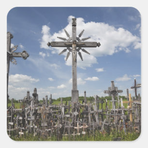 Adesivo Quadrado Lituânia, Lituânia Central, Siauliai, Hill 7