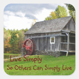 Adesivo Quadrado Live Simplesmente Old Mill