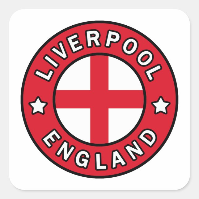 Adesivo Quadrado Liverpool England (Frente)