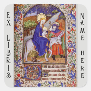 Adesivo Quadrado livraria cristã medieval
