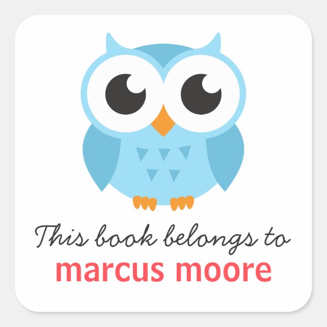 Adesivo Quadrado Livro de cartelas de bicho-da-coroa-azul-branca (Frente)