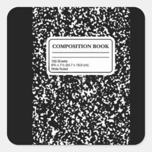 Adesivo Quadrado Livro de Composição/Professora Estudante