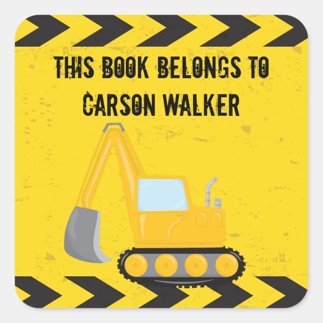 Adesivo Quadrado Livro De Crianças Personalizadas De Veículos De Co (Frente)