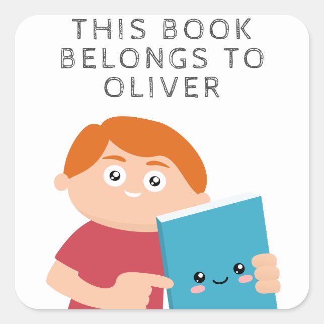 Adesivo Quadrado Livro de Meninos (Frente)