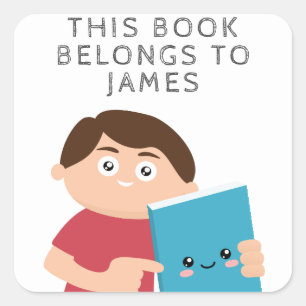 Adesivo Quadrado Livro de Meninos