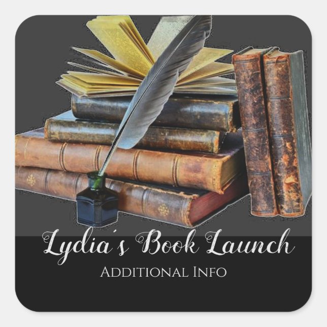 Adesivo Quadrado Livros E Enchimento (Frente)