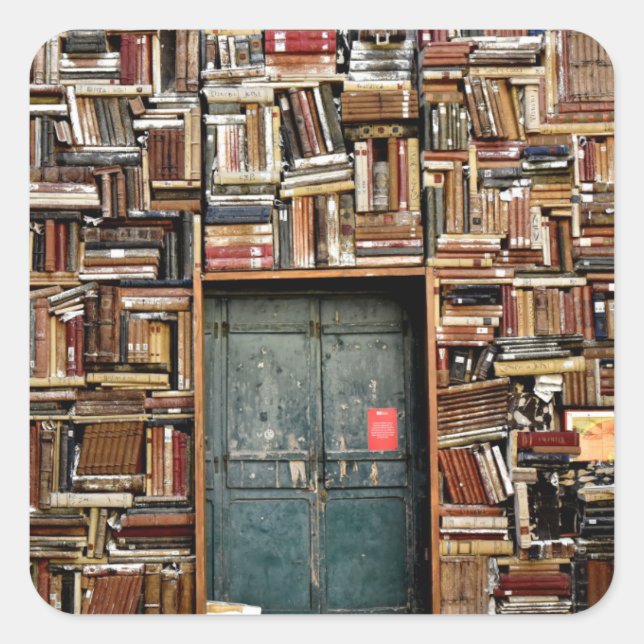 Adesivo Quadrado Livros e Livros (Frente)