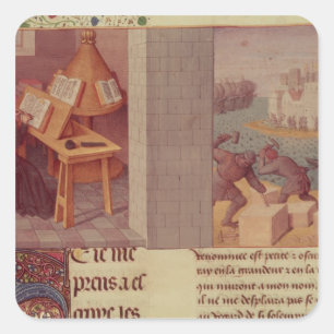 Adesivo Quadrado Livy Escrevendo e Fundação de Roma