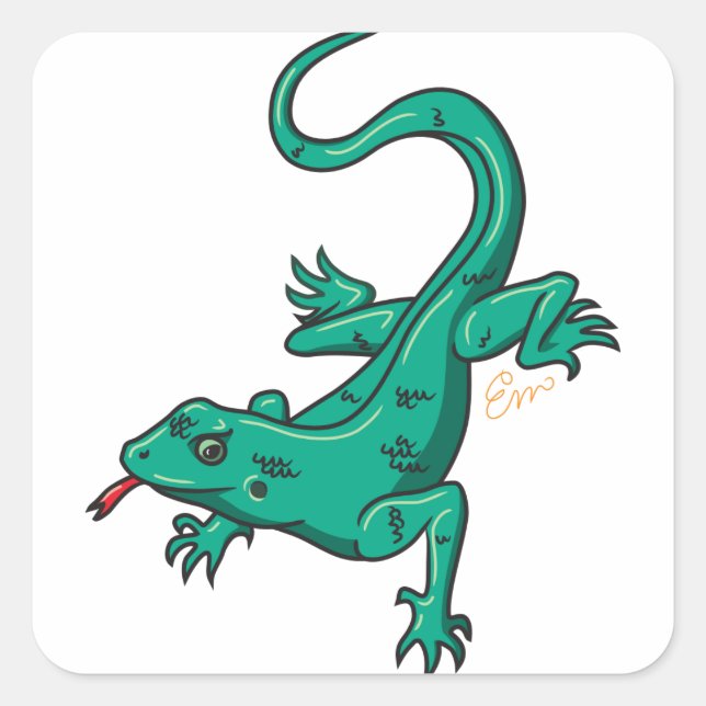 Adesivo Quadrado Lizard Sticker (Frente)