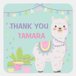 ADESIVO QUADRADO LLAMA FUN AQUA