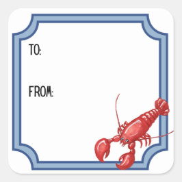 Adesivo Quadrado Lobster Gift Sticker