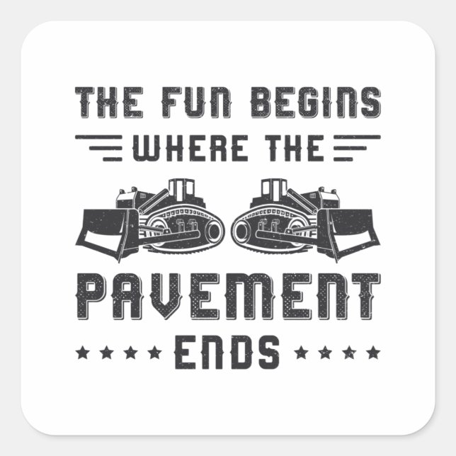 Adesivo Quadrado Local de Extremidades do Pavimento do Bulldozer do (Frente)