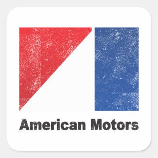 Adesivo Quadrado Logotipo Afastado da Motors Americana