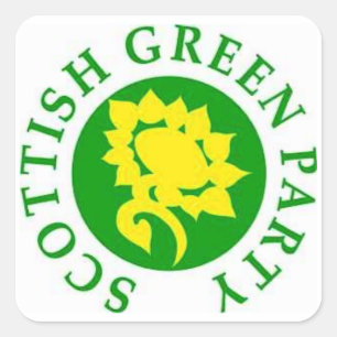 Adesivo Quadrado Logotipo Antigo do Partido Verde Escocês