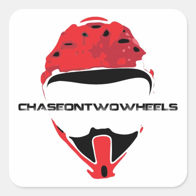 Adesivo Quadrado Logotipo C2W [Texto preto] (Frente)