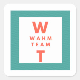 Adesivo Quadrado Logotipo comercial Adicionar seu logotipo