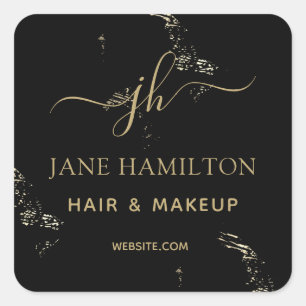 Adesivo Quadrado Logotipo comercial do Monograma