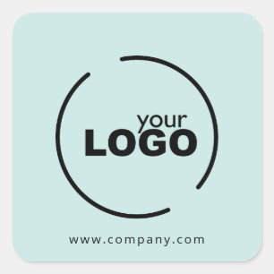 Adesivo Quadrado Logotipo comercial moderno profissional Turquesa l