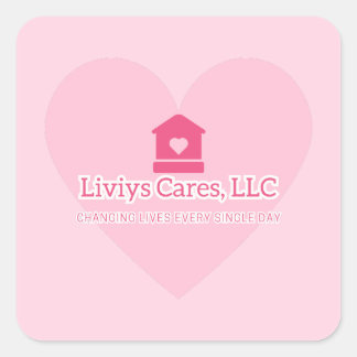 Adesivo Quadrado Logotipo da Liviys Cares
