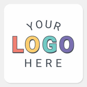 Adesivo Quadrado Logotipo da Marca Assinatura