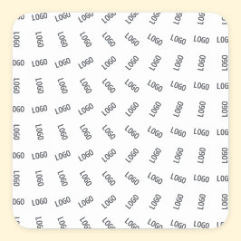 Adesivo Quadrado Logotipo da sua empresa | Design de padrão de logo