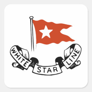 Adesivo Quadrado Logotipo da White Star Line