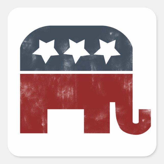 Adesivo Quadrado Logotipo de elefante GOP (Frente)