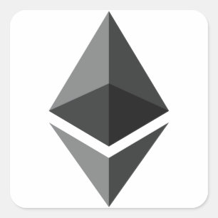 Adesivo Quadrado Logotipo de Ethereum somente
