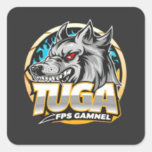 Logotipo de Jogos TUGA Wolf em Estilo Esports