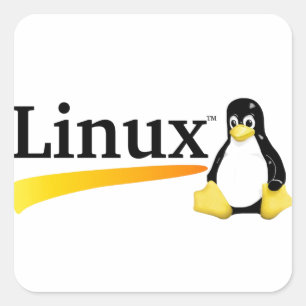 Adesivo Quadrado Logotipo de Linux com produtos de Tux