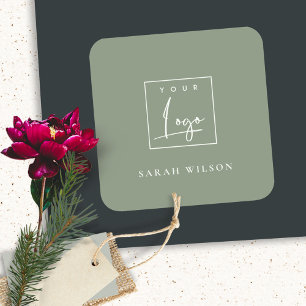 Adesivo Quadrado Logotipo de negócios do Promocional personalizado 