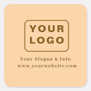 Adesivo Quadrado Logotipo de Negócios Minimalista Elegante Personal