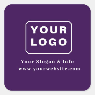 Adesivo Quadrado Logotipo de Negócios Minimalista Elegante Personal