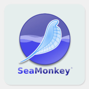 Adesivo Quadrado Logotipo de texto SeaMonkey