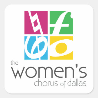 Adesivo Quadrado Logotipo do Coro Feminino de Dallas